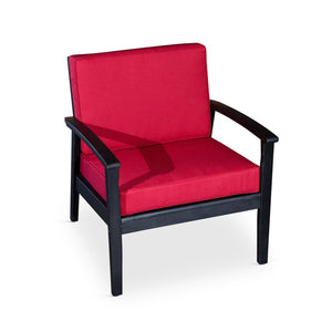 English Elm Deep Seat Fsc Eucalyptus Outdoor Lounge Chair with Weather Resistant Wood Frame Espresso Burgundy B046S00071