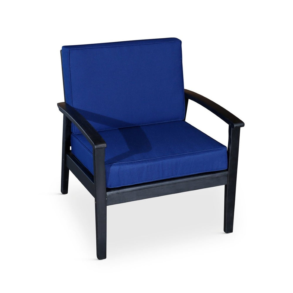 English Elm Deep Seat Fsc Eucalyptus Outdoor Lounge Chair Weather Resistant Wood Patio Furniture Navy B046S00076