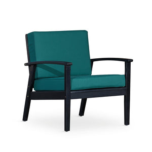 English Elm Deep Seat Fsc Eucalyptus Outdoor Lounge Chair Weather Resistant Wood Patio Furniture Dark Green B046S00077
