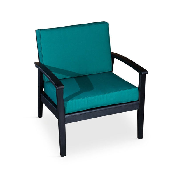 English Elm Deep Seat Fsc Eucalyptus Outdoor Lounge Chair Weather Resistant Wood Patio Furniture Dark Green B046S00077