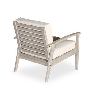 English Elm Deep Seat Eucalyptus Outdoor Lounge Chair Fsc Certified Wood Coastal Patio Seating Navy B046S00084