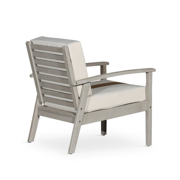 English Elm Deep Seat Eucalyptus Outdoor Lounge Chair Fsc Certified Wood Coastal Patio Seating Navy B046S00084