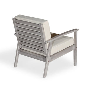 English Elm Deep Seat Eucalyptus Outdoor Lounge Chair Fsc Certified Wood Coastal Patio Seating Navy B046S00084