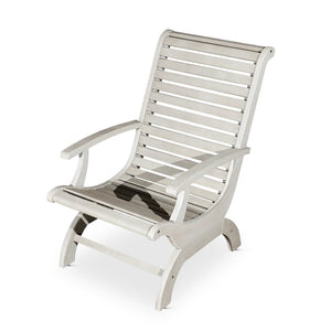 English Elm Eucalyptus Plantation Chair Weathered Coastal Slatted Porch Seat FSC Wood Outdoor B046S00089
