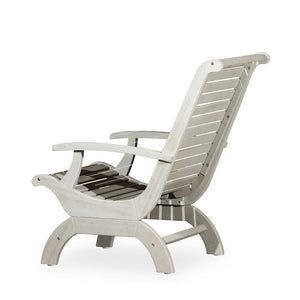 English Elm Eucalyptus Plantation Chair Weathered Coastal Slatted Porch Seat FSC Wood Outdoor B046S00089