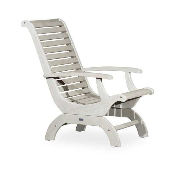English Elm Eucalyptus Plantation Chair Weathered Coastal Slatted Porch Seat FSC Wood Outdoor B046S00089