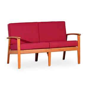 English Elm Eucalyptus Hardwood Outdoor Loveseat Fsc Certified Weather Resistant Patio Seating B046S00092