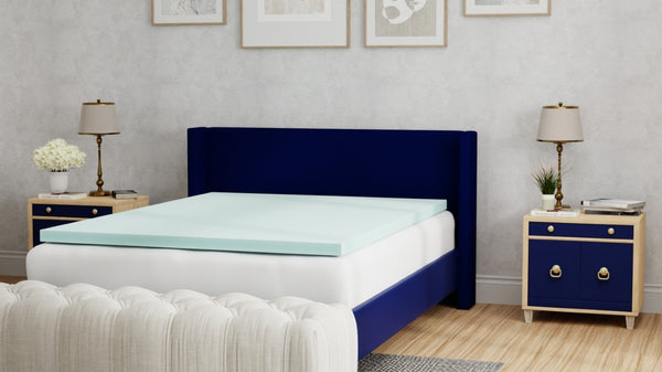 English Elm Omne Sleep Plush King Mattress Topper 3 Inch Cooling Memory Foam Pressure Relief B04777712
