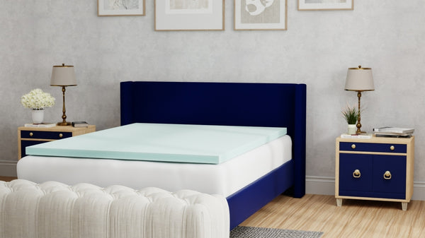 English Elm Omne Sleep Gel Infused Memory Foam Topper for Pressure Relief and Cooler Nights B04777713