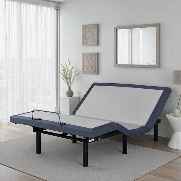 English Elm Full Adjustable Bed Base with Wireless Remote Zero Gravity and Programmable Memory Massage and Head and Foot Position Adjustments B047P296262