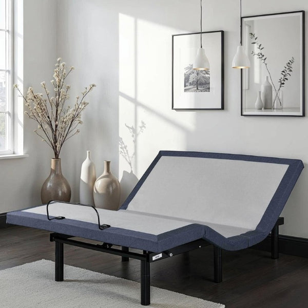 English Elm Twin XL Adjustable Base with Massage Vibration LED Lighting and Bluetooth Connectivity B047P296267