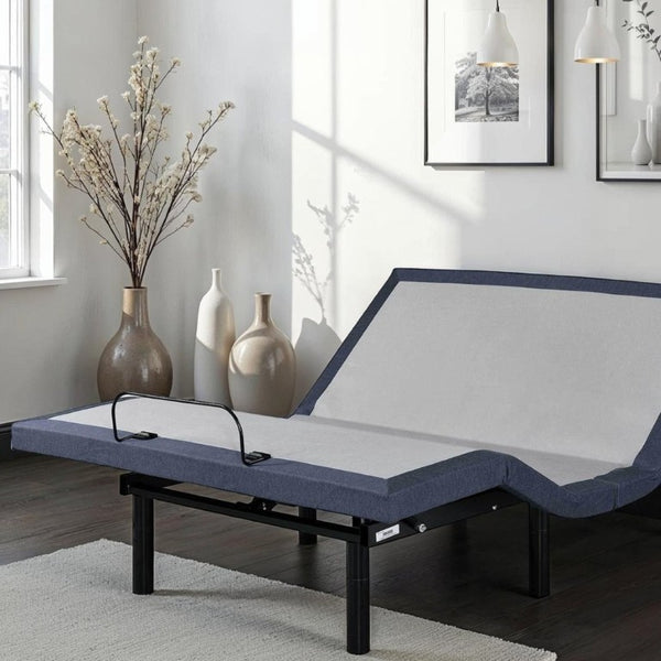 English Elm Twin XL Adjustable Base with Massage Vibration LED Lighting and Bluetooth Connectivity B047P296267
