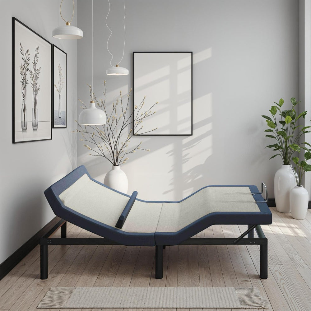 English Elm Twin Xl Smart Adjustable Base with Lumbar Support Massage Zones and Usb Charging B047P296272