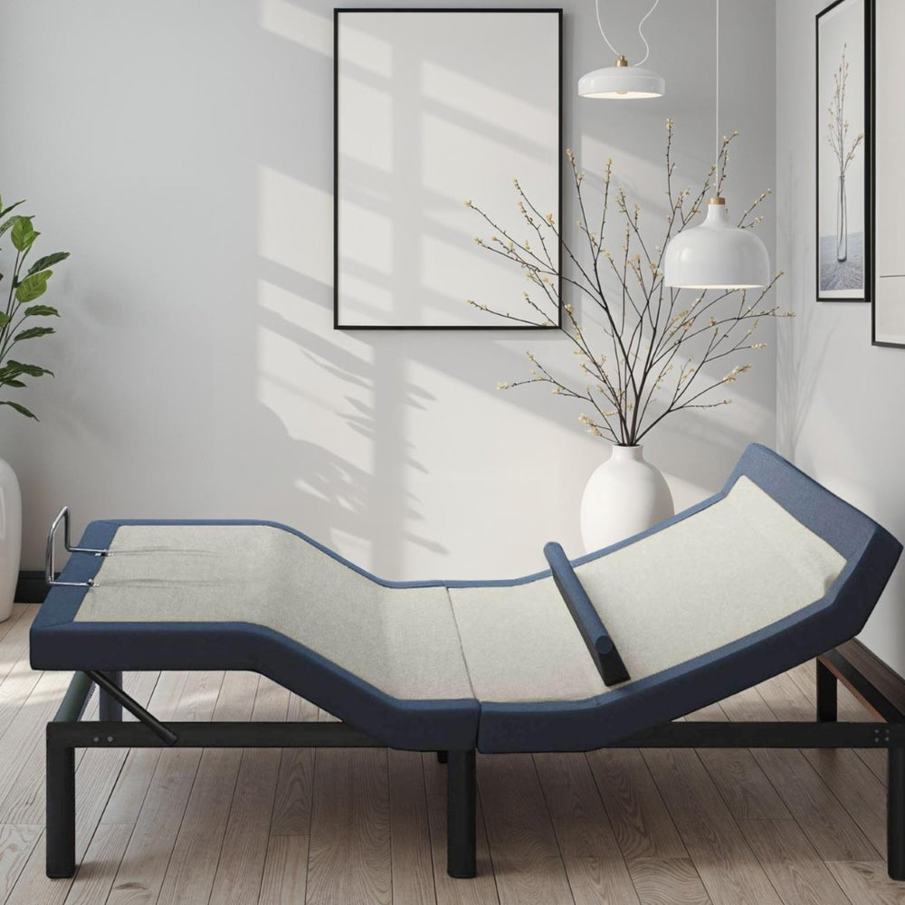 English Elm Twin Xl Smart Adjustable Base with Lumbar Support Massage Zones and Usb Charging B047P296272