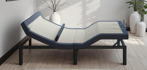 English Elm Queen Adjustable Bed Base with Lumbar Support Massage App Control and LED Lighting B047P296273