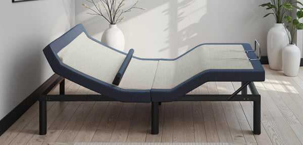 English Elm Queen Adjustable Bed Base with Lumbar Support Massage App Control and LED Lighting B047P296273