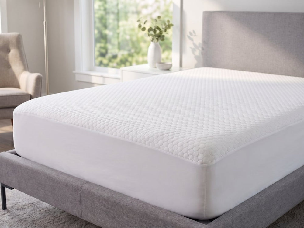 English Elm Cooling Breathable Waterproof Twin Mattress Protector for Allergy Relief and Airflow B047P300707