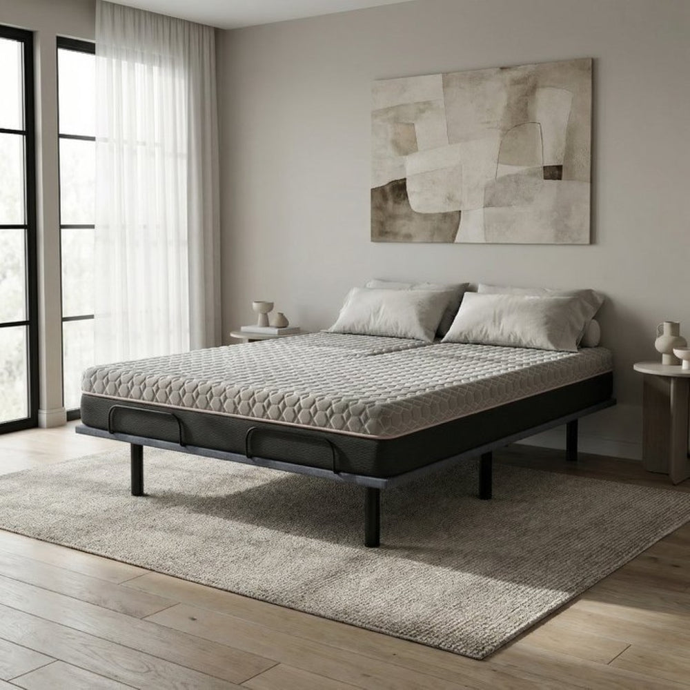English Elm Copper Infused Hybrid Mattress with Cooling Foam and Pocketed Coils for Couples B047P475472