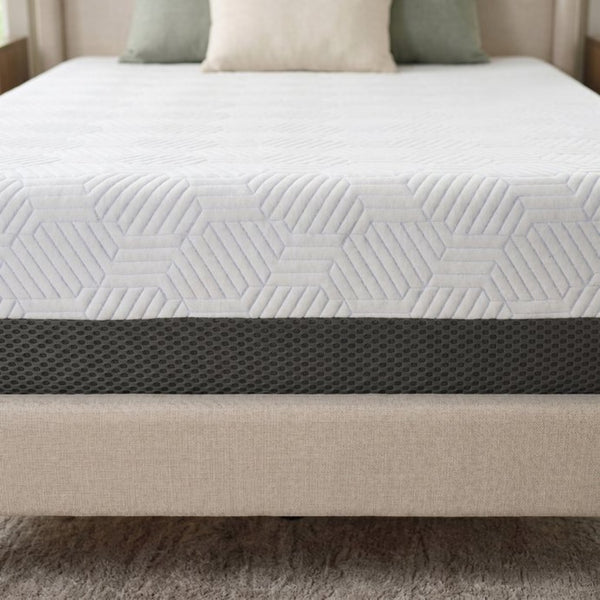 English Elm 12 Inch Twin Gel Memory Foam Mattress with Cooling Cover for Pressure Relief Sleep B047P532090