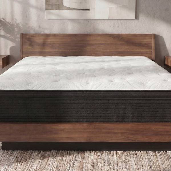 English Elm 13 Inch Plush Queen Hybrid Mattress with Cooling Fabric Pocketed Coil Support B047P532935