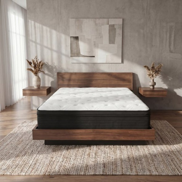 English Elm 13 Inch Plush King Hybrid Mattress with Cooling Fabric Pocketed Coils and Memory Foam B047P532936