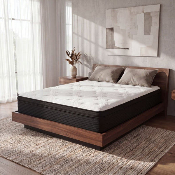 English Elm 13 Inch Plush King Hybrid Mattress with Cooling Fabric Pocketed Coils and Memory Foam B047P532936