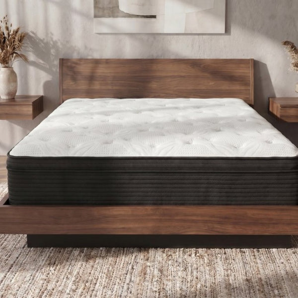 English Elm 13 Inch Plush King Hybrid Mattress with Cooling Fabric Pocketed Coils and Memory Foam B047P532936