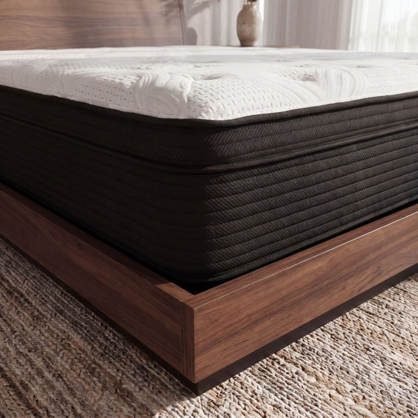 English Elm 13 Inch Plush Hybrid California King Mattress with Cooling Fabric and Pocketed Coils B047P532937