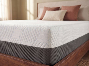 English Elm 10 Inch Twin Gel Memory Foam Mattress with Cooling Cover and Medium Firm Support B047P532979