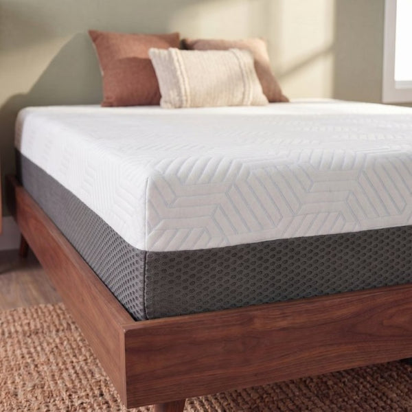 English Elm 10 Inch Full Gel Memory Foam Mattress with Cooling Cover and Medium Firm Support B047P532994