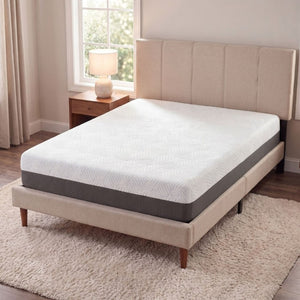 English Elm 8 Inch Full Size Firm Gel Foam Mattress with Cooling Phase Change Material Cover B047P533003