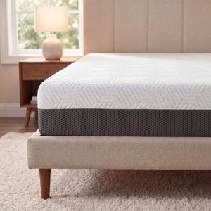 English Elm 8 Inch Full Size Firm Gel Foam Mattress with Cooling Phase Change Material Cover B047P533003