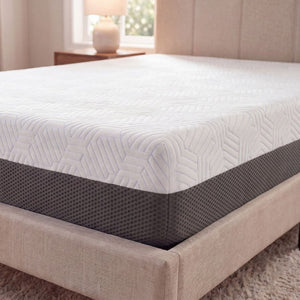 English Elm 8 Inch Full Size Firm Gel Foam Mattress with Cooling Phase Change Material Cover B047P533003