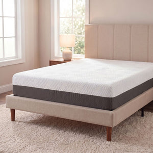 English Elm 8 Inch Full Size Firm Gel Foam Mattress with Cooling Phase Change Material Cover B047P533003