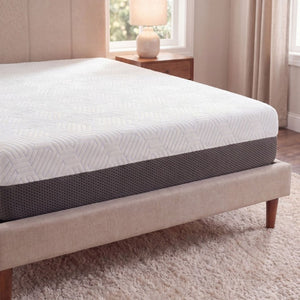 English Elm 8 Inch Full Size Firm Gel Foam Mattress with Cooling Phase Change Material Cover B047P533003