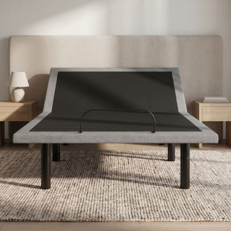 English Elm Os4 Adjustable Bed Base with Dual Motor Elevation and Wireless Remote Memory Presets Twin XL B047P534250