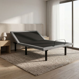 English Elm Os4 Adjustable Bed Base with Dual Motor Elevation and Wireless Remote Memory Presets Twin B047P534251