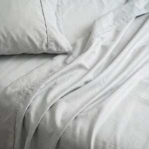 English Elm 4-piece Bamboo Rayon Twin Sheet Set Cooling Hypoallergenic Silky Moisture Wicking Bedding Pewter B047P535630