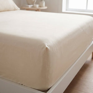 English Elm 4-Piece Bamboo Rayon Sheet Set Hypoallergenic Cooling Silky Soft Bedding for Twin XL Cream B047P536333