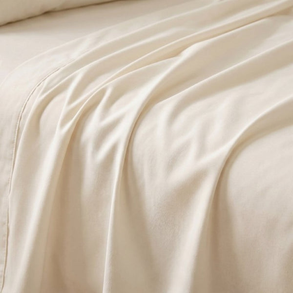 English Elm 4-Piece Bamboo Rayon Sheet Set Hypoallergenic Cooling Silky Soft Bedding for Twin XL Cream B047P536333