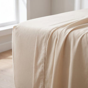 English Elm 4-Piece Bamboo Rayon Sheet Set Hypoallergenic Cooling Silky Soft Bedding for Twin XL Cream B047P536333