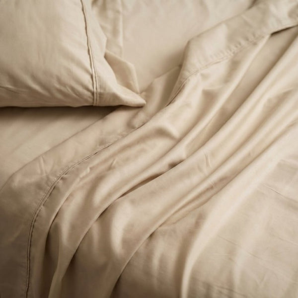 English Elm 4-Piece Bamboo Rayon Sheet Set Hypoallergenic Cooling Silky Soft Bedding for Twin XL Khaki B047P536583