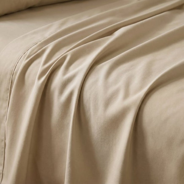 English Elm 4-Piece Bamboo Rayon Sheet Set Hypoallergenic Cooling Silky Soft Bedding for Twin XL Khaki B047P536583