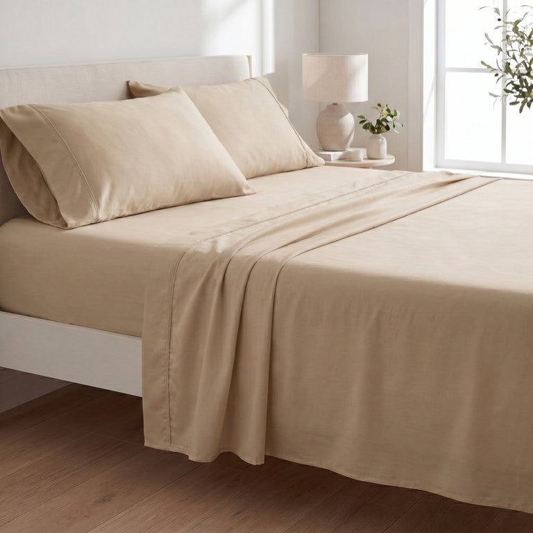English Elm 5-Piece Bamboo Rayon Split King Sheet Set Hypoallergenic Breathable Moisture Wicking B047P538293