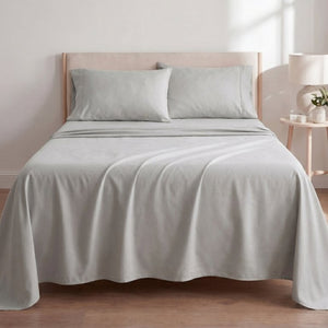 English Elm 4-Piece Bamboo Rayon Sheet Set Hypoallergenic Cooling Silky Soft Bedding for Twin XL Pewter B047P538296