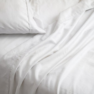 English Elm 4-Piece Bamboo Blend Split Head California King Sheet Set for Adjustable Beds White B047P539865