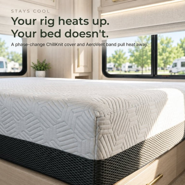 English Elm 8 Inch Firm Gel Memory Foam RV Bunk Mattress with Cooling Temperature Regulating Cover B047P603414