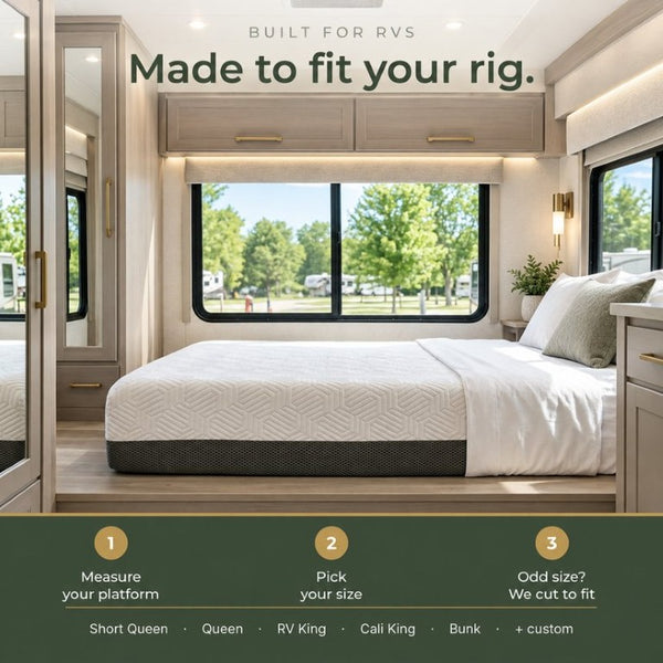 English Elm 10 Inch RV King Gel Memory Foam Mattress with Cooling PCM Cover and Firm Support B047P603425