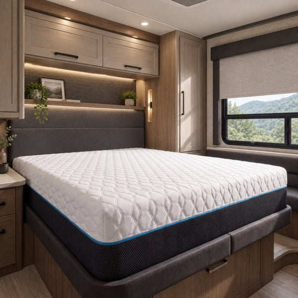 English Elm Copper Infused Plush Memory Foam RV King Mattress with Cooling Gel and Phase Change Cover B047P609012