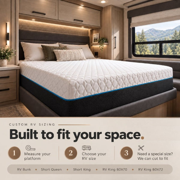 English Elm Copper Infused Plush Memory Foam RV King Mattress with Gel Cooling Layers 12 Inch B047P609013